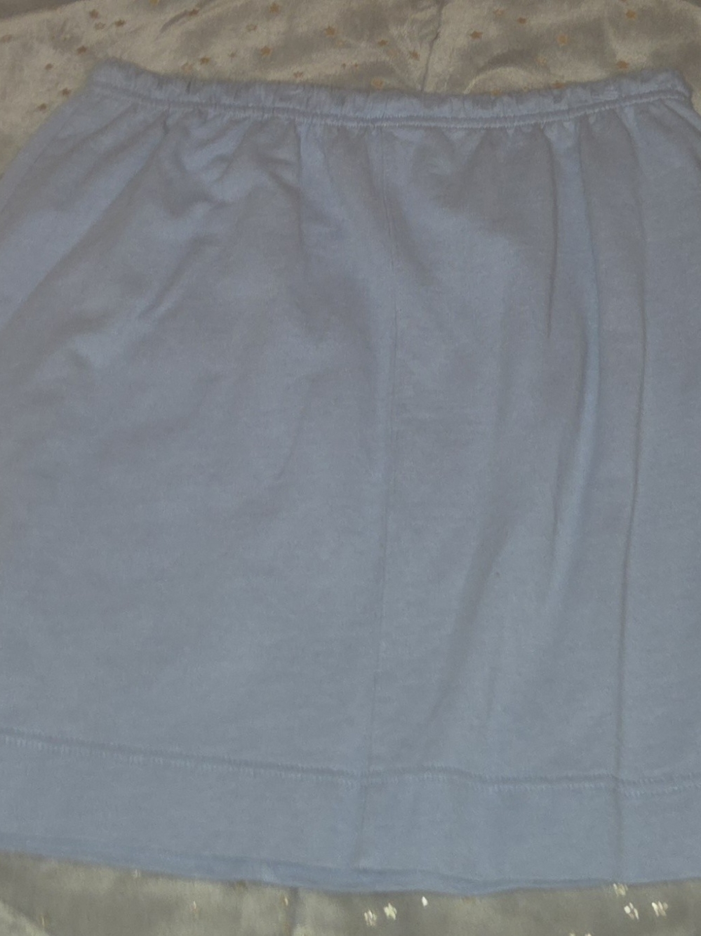 Pale Blue Drawstring Mini Skirt - Picture 2 of 4